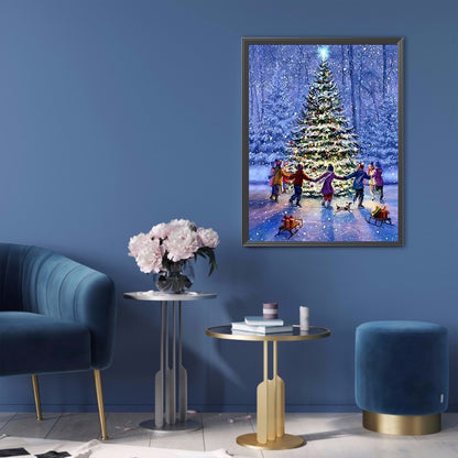 Christmas Snow Scene - Full Square Drill Diamond Painting 30*40CM