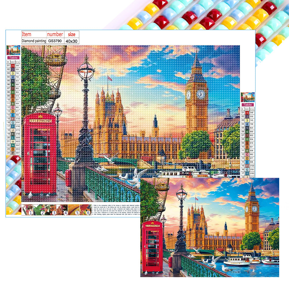 Cityscape Big Ben - Full Square Drill Diamond Painting 40*30CM