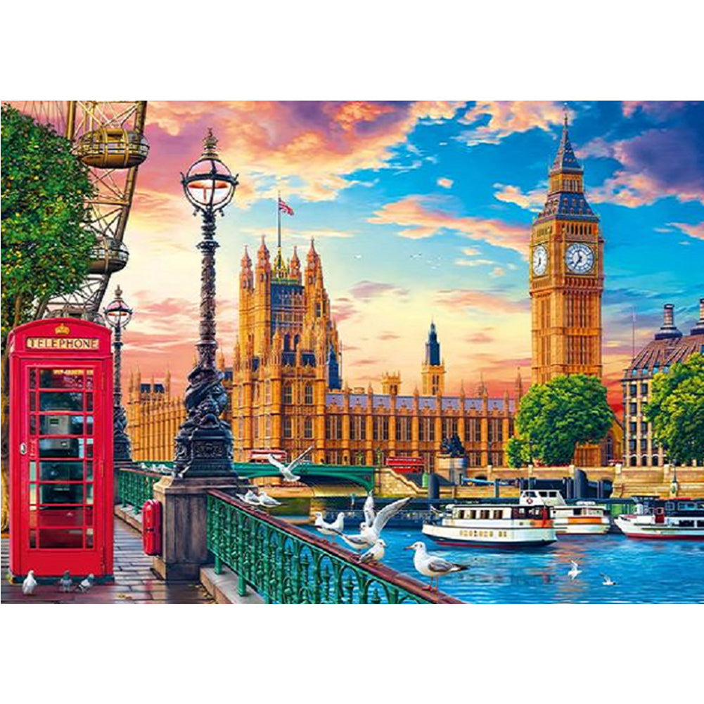 Cityscape Big Ben - Full Square Drill Diamond Painting 40*30CM