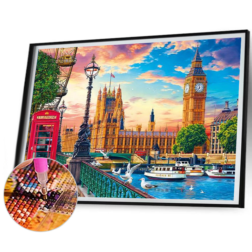 Cityscape Big Ben - Full Square Drill Diamond Painting 40*30CM