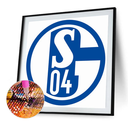 Schalke 04 Team Logo - Full Round Drill Diamond Painting 40*40CM