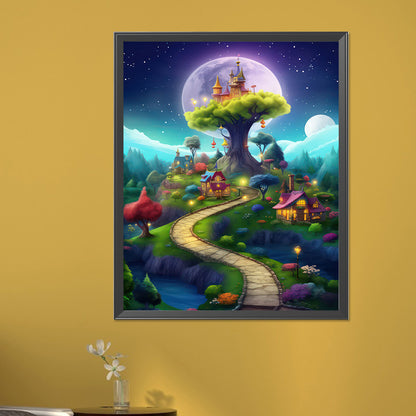 Fairy Tale Town - Full AB Drill Round Diamond Painting 40*50CM