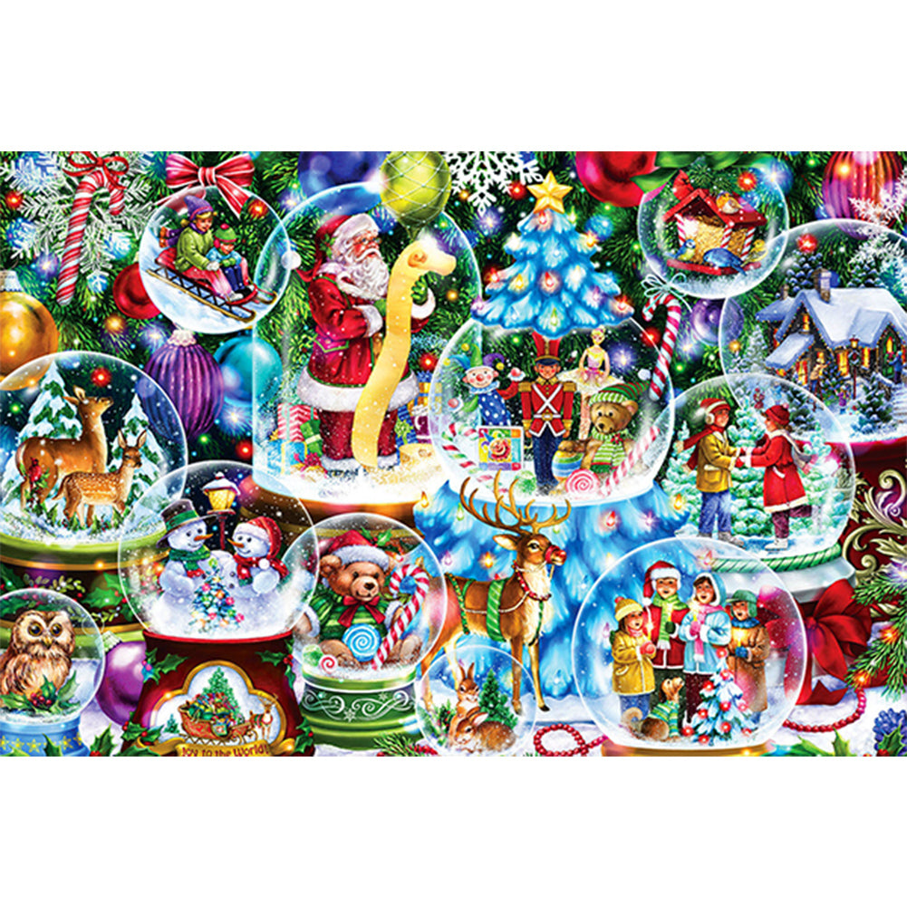 Celebrate Christmas - Full AB Drill Round Diamond Painting 60*40CM