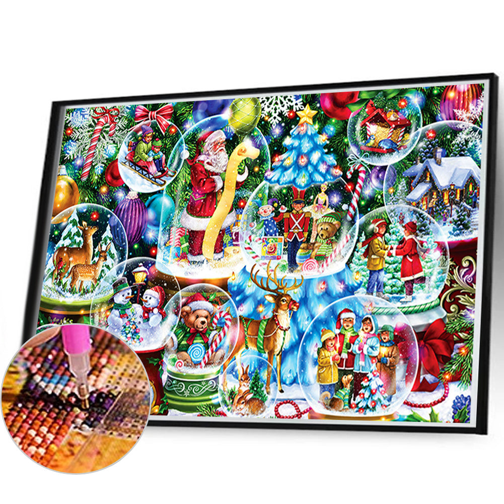 Celebrate Christmas - Full AB Drill Round Diamond Painting 60*40CM