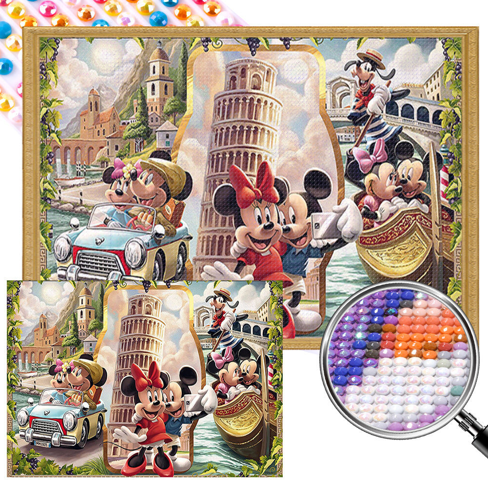 Mickey And Minnie'S Date Trip - Full Round Drill Diamond Painting 50*70CM