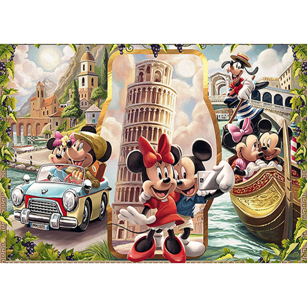 Mickey And Minnie'S Date Trip - Full Round Drill Diamond Painting 50*70CM