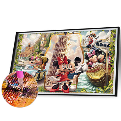 Mickey And Minnie'S Date Trip - Full Round Drill Diamond Painting 50*70CM