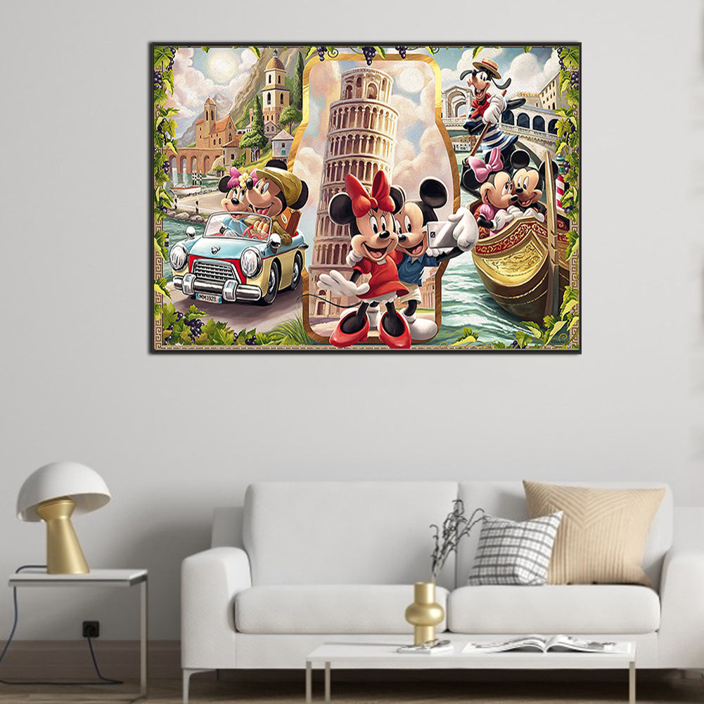 Mickey And Minnie'S Date Trip - Full Round Drill Diamond Painting 50*70CM