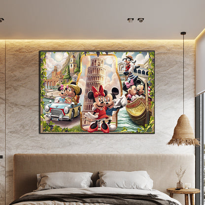 Mickey And Minnie'S Date Trip - Full Round Drill Diamond Painting 50*70CM