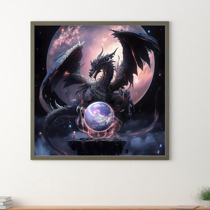 Flying Dragon Playing With Pearls - Full Round Drill Diamond Painting 30*30CM