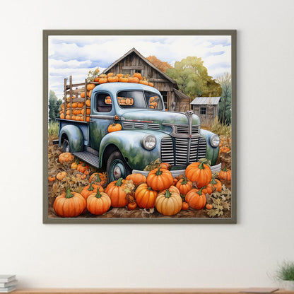 Fruit And Vegetable Truck - Full Round Drill Diamond Painting 30*30CM