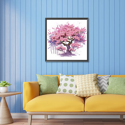 Flower Tree - Special Shaped Drill Diamond Painting 30*30CM