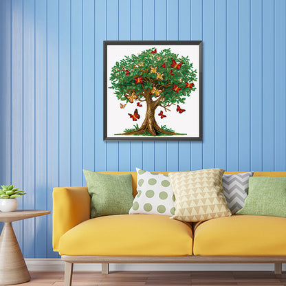 Flower Tree - Special Shaped Drill Diamond Painting 30*30CM