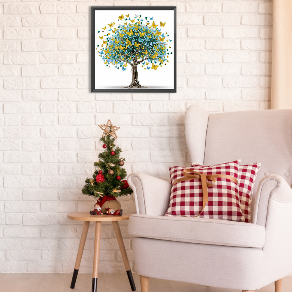 Flower Tree - Special Shaped Drill Diamond Painting 30*30CM