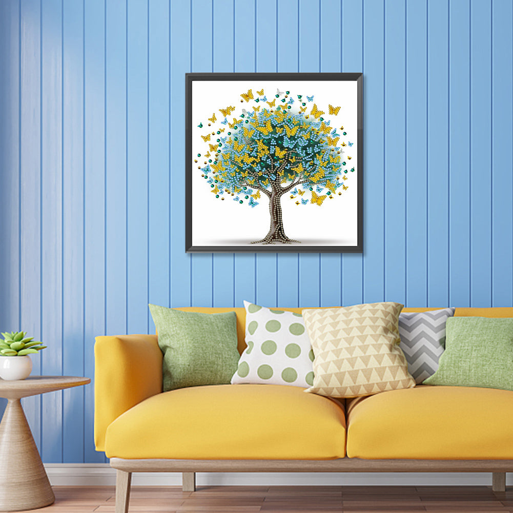 Flower Tree - Special Shaped Drill Diamond Painting 30*30CM