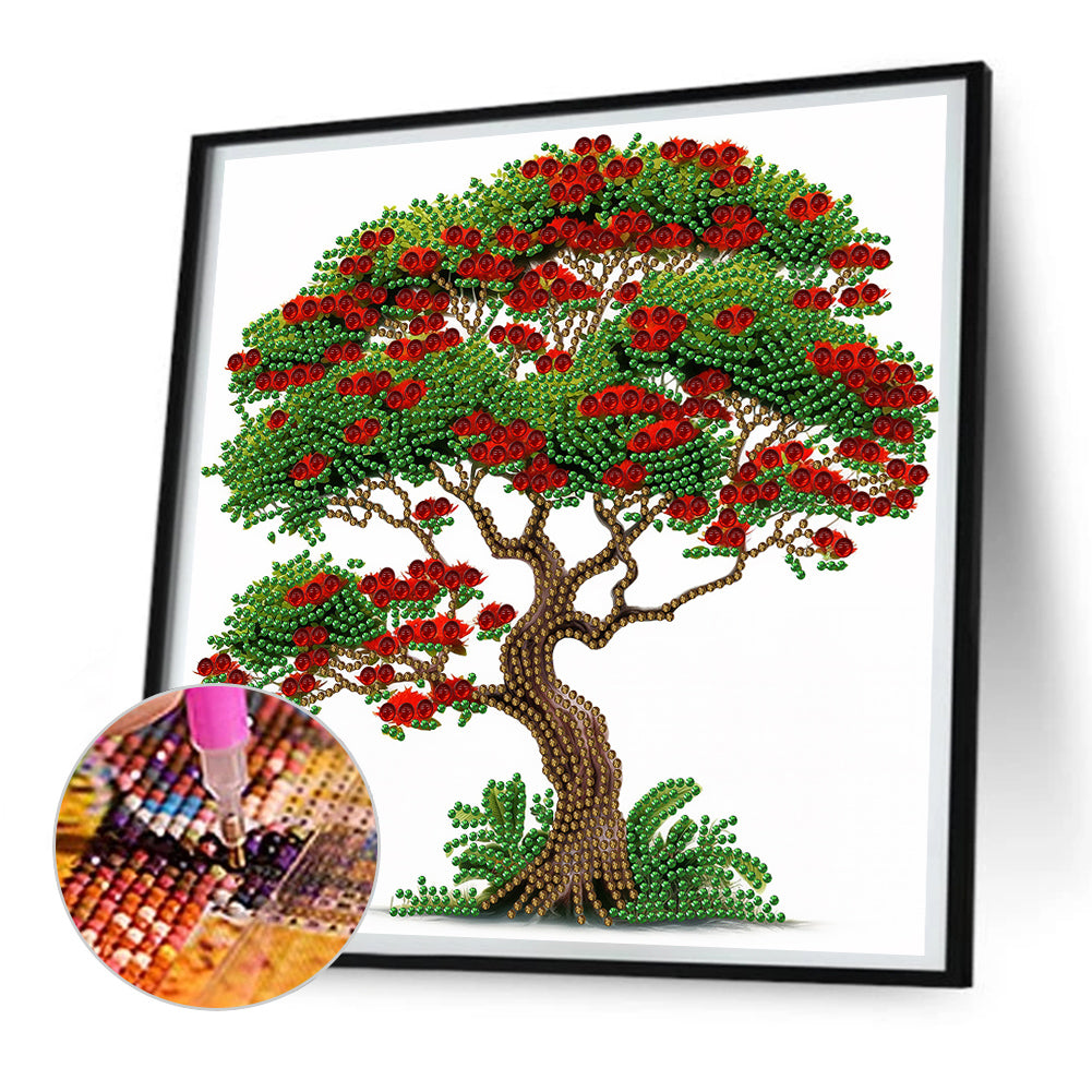 Flower Tree - Special Shaped Drill Diamond Painting 30*30CM