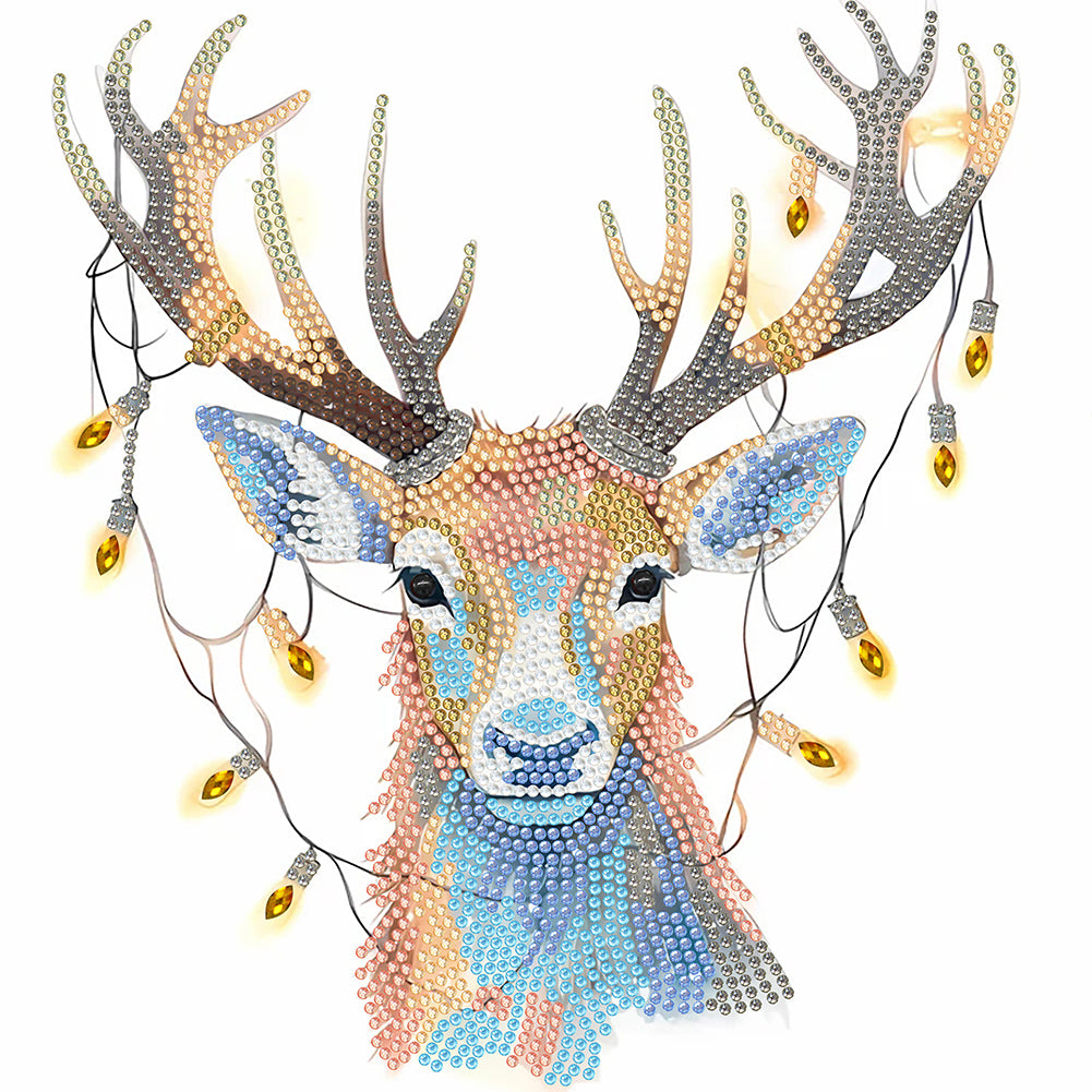 Deer Head - Special Shaped Drill Diamond Painting 30*30CM