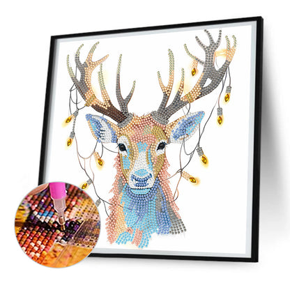 Deer Head - Special Shaped Drill Diamond Painting 30*30CM