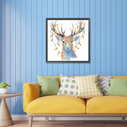 Deer Head - Special Shaped Drill Diamond Painting 30*30CM