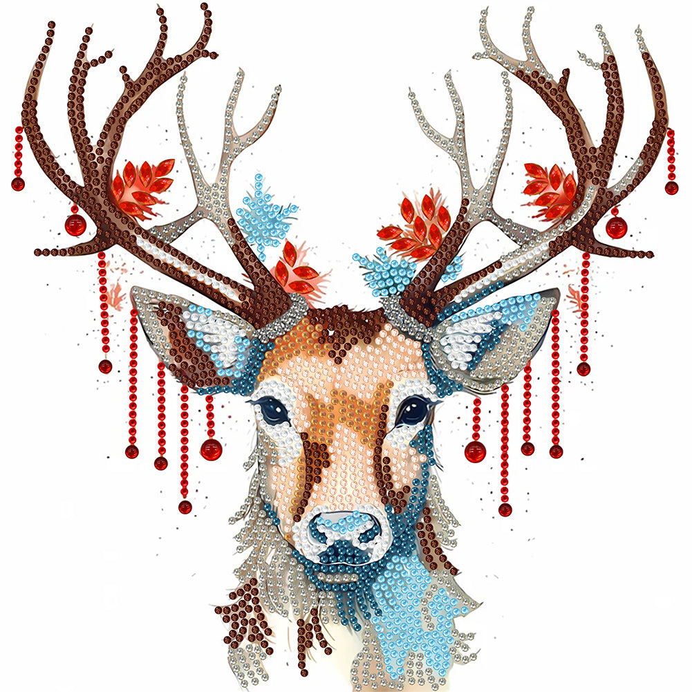 Deer Head - Special Shaped Drill Diamond Painting 30*30CM