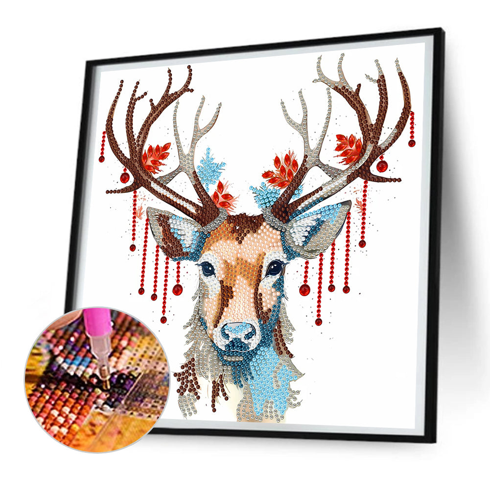 Deer Head - Special Shaped Drill Diamond Painting 30*30CM