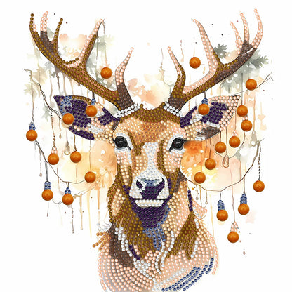 Deer Head - Special Shaped Drill Diamond Painting 30*30CM