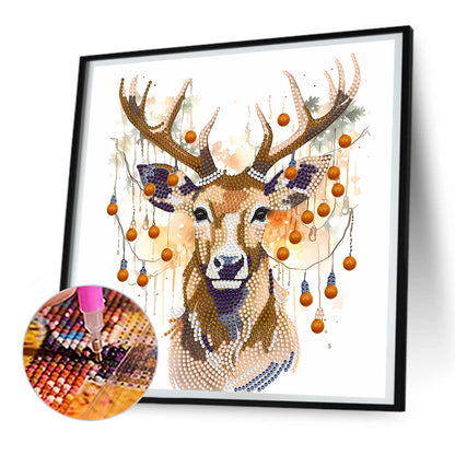 Deer Head - Special Shaped Drill Diamond Painting 30*30CM