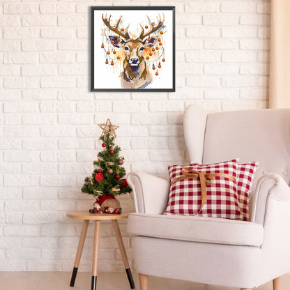 Deer Head - Special Shaped Drill Diamond Painting 30*30CM