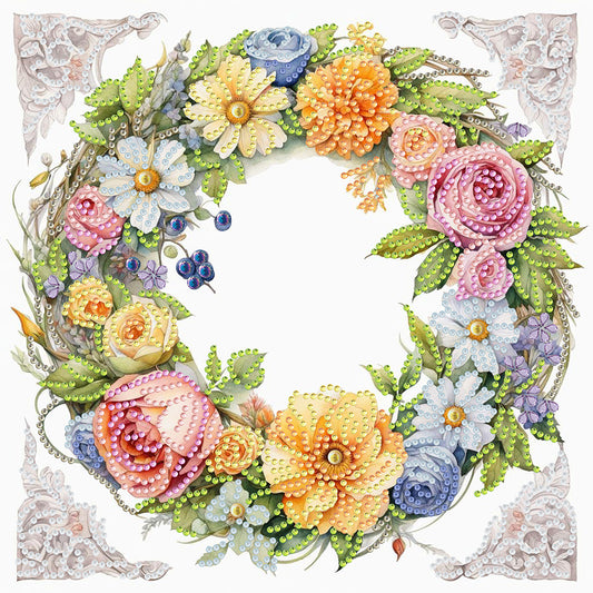 Wreath - Special Shaped Drill Diamond Painting 30*30CM