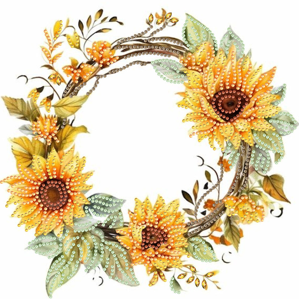 Wreath - Special Shaped Drill Diamond Painting 30*30CM