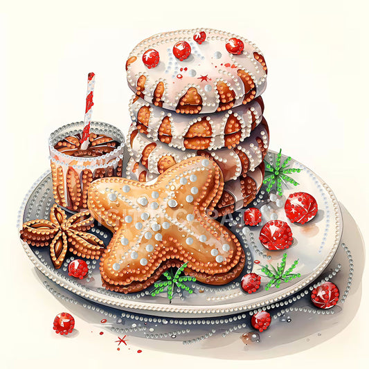 Cookie Drinks - Special Shaped Drill Diamond Painting 30*30CM