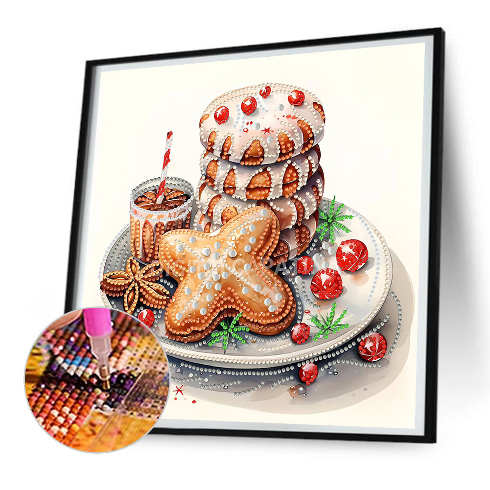 Cookie Drinks - Special Shaped Drill Diamond Painting 30*30CM