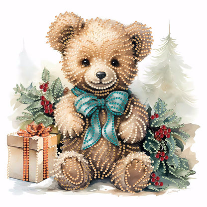 Gift Bear - Special Shaped Drill Diamond Painting 30*30CM