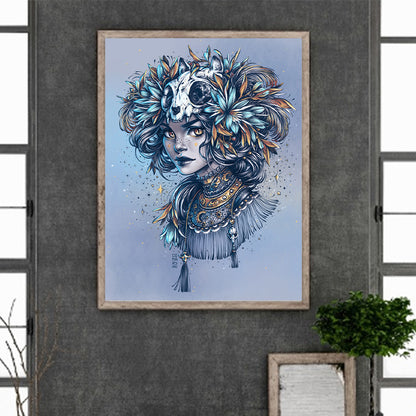Girl - Full Round Drill Diamond Painting 30*40CM