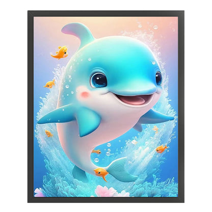 Little Dolphin - 11CT Stamped Cross Stitch 40*50CM