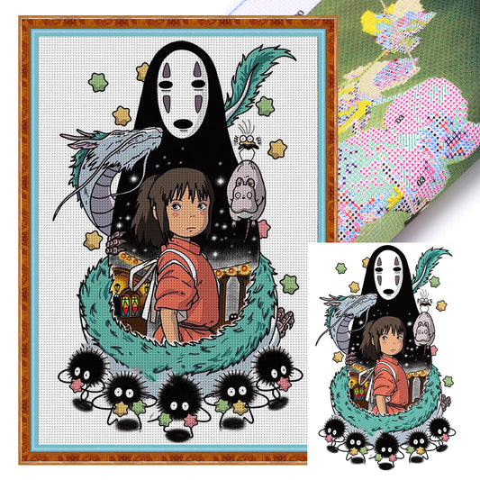 Cartoon - 11CT Stamped Cross Stitch 40*60CM