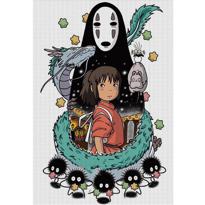 Cartoon - 11CT Stamped Cross Stitch 40*60CM