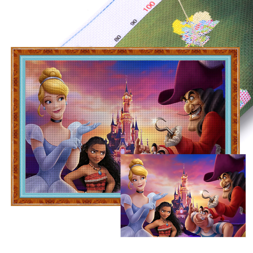 Disney Princesses - 11CT Stamped Cross Stitch 65*40CM