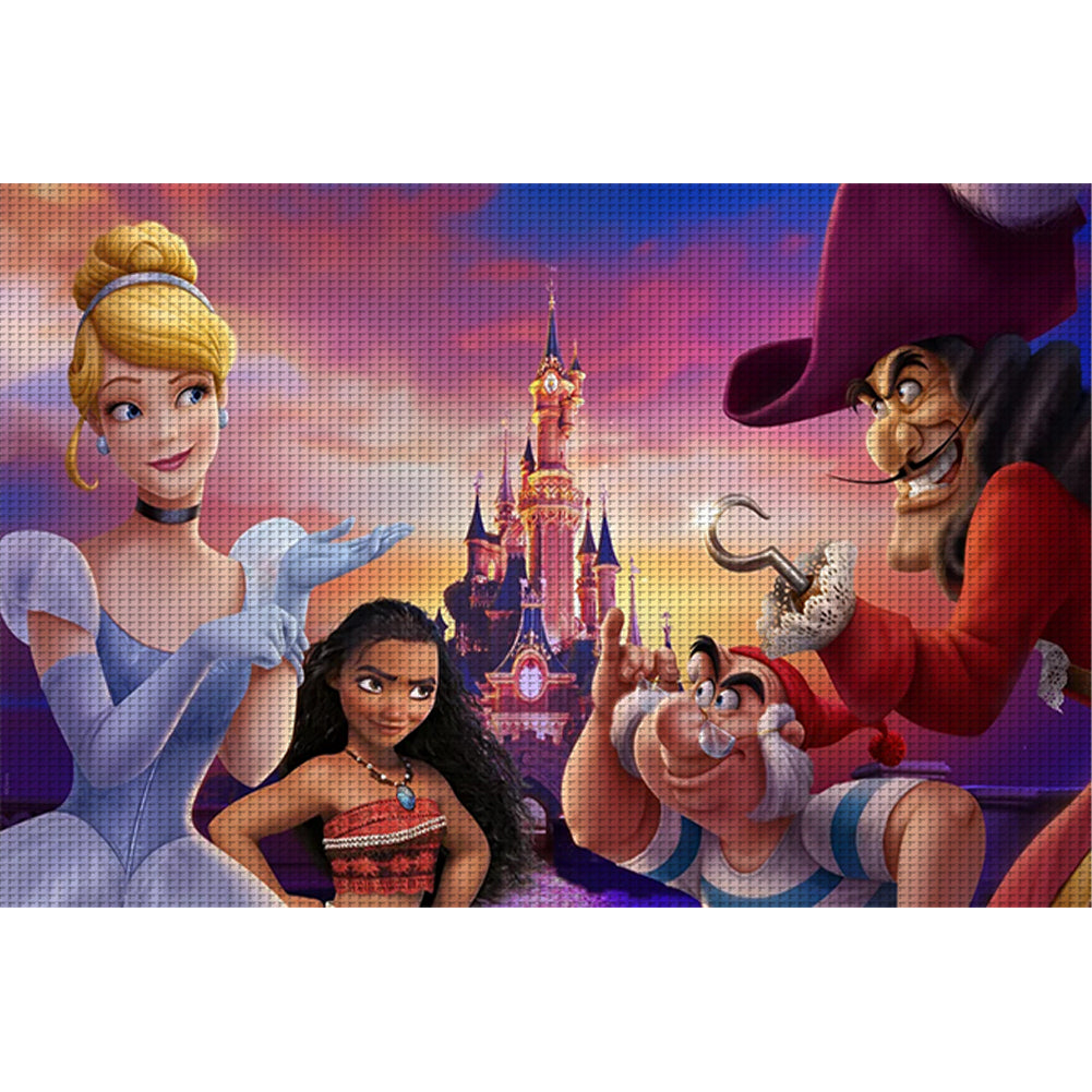 Disney Princesses - 11CT Stamped Cross Stitch 65*40CM