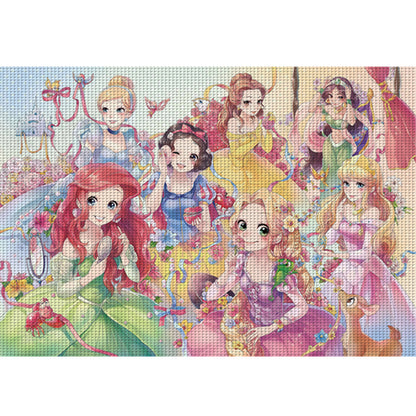 Disney Princesses - 11CT Stamped Cross Stitch 90*60CM