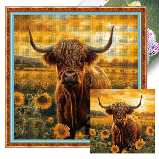 Alpine Yak - 11CT Stamped Cross Stitch 40*40CM