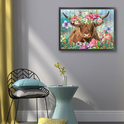 Alpine Yak - 11CT Stamped Cross Stitch 50*40CM