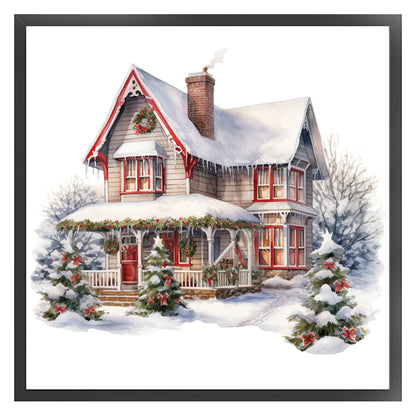 Christmas Cabin - 14CT Counted Cross Stitch 50*50CM