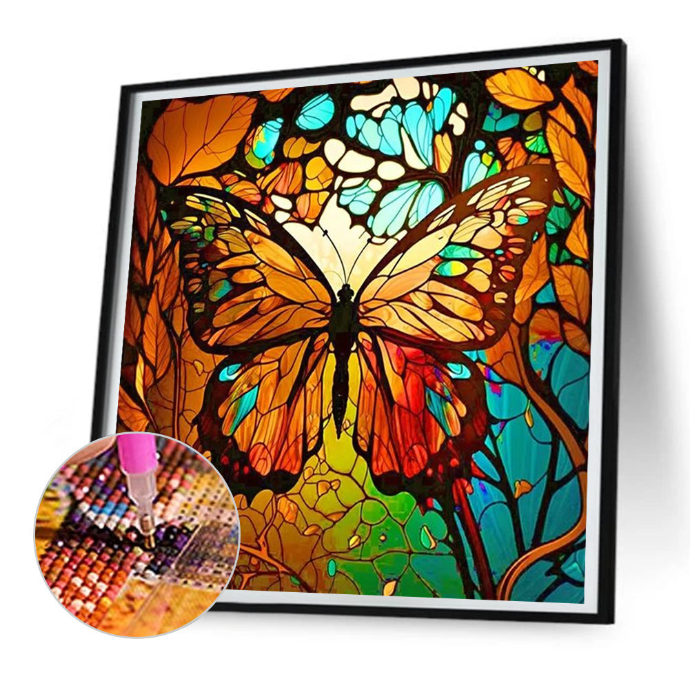 Butterfly - Full Round Drill Diamond Painting 30*30CM