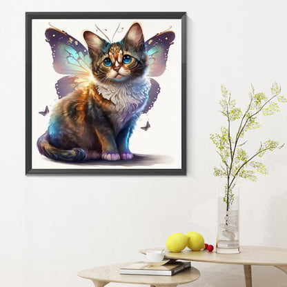Wings Kitten - Full Round Drill Diamond Painting 30*30CM
