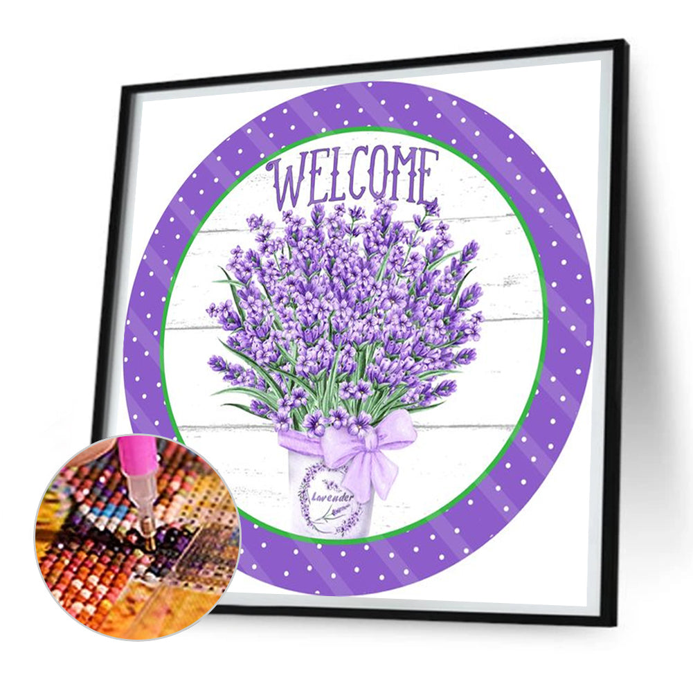 Round Brand Lavender - Full Round Drill Diamond Painting 30*30CM