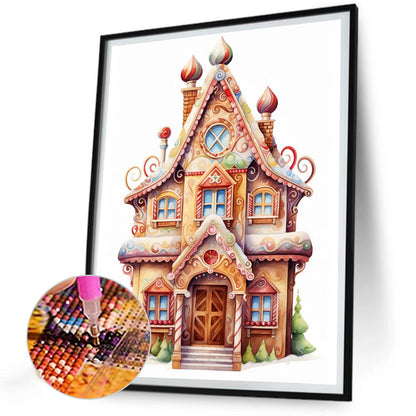 Christmas Cabin - Full Round Drill Diamond Painting 30*40CM