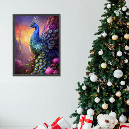 Peacock - Full Round Drill Diamond Painting 30*40CM