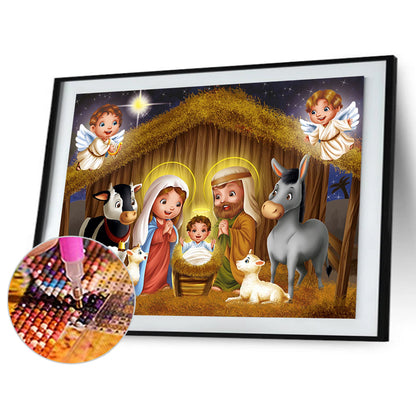 Nativity - Full Round Drill Diamond Painting 40*30CM