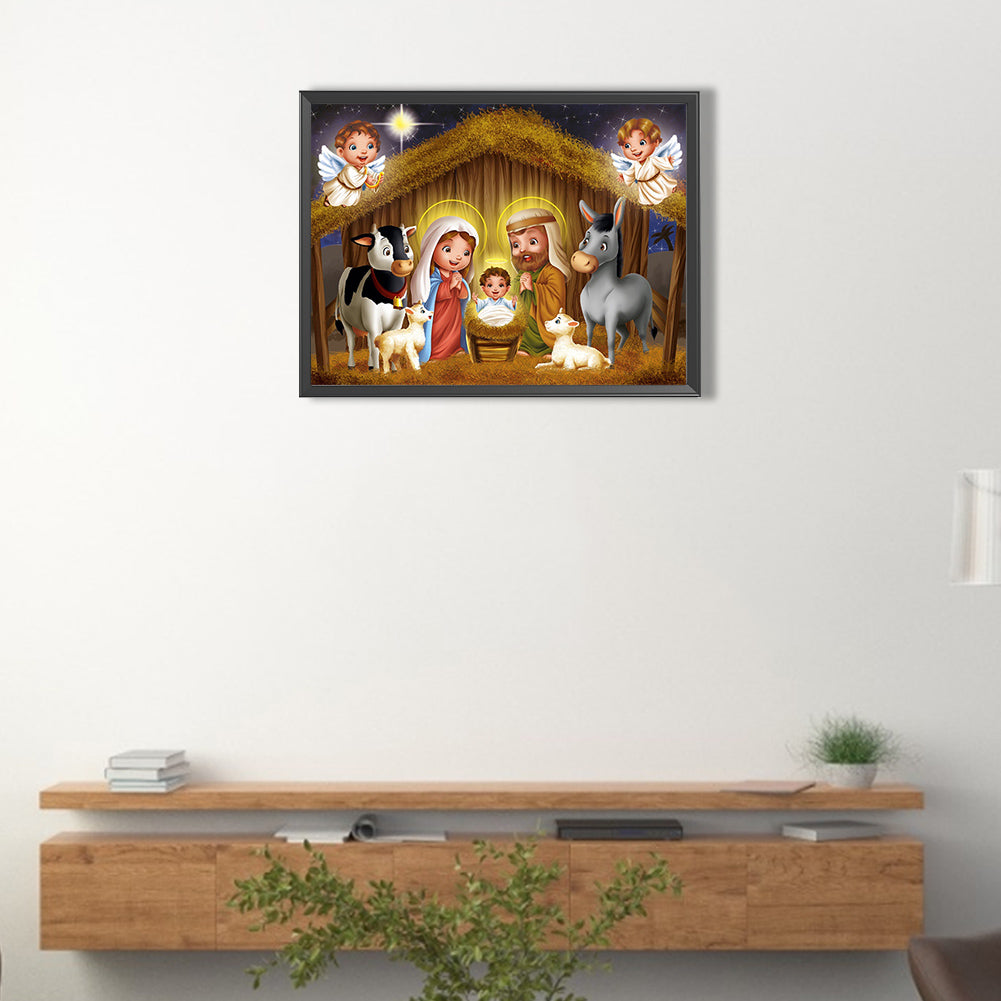 Nativity - Full Round Drill Diamond Painting 40*30CM